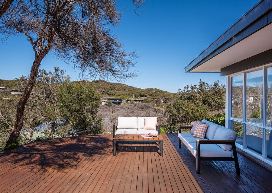 Seating area at the back deck 