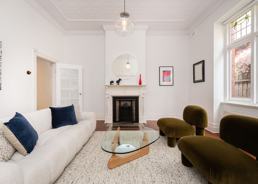 2nd living space with ornamental fireplace