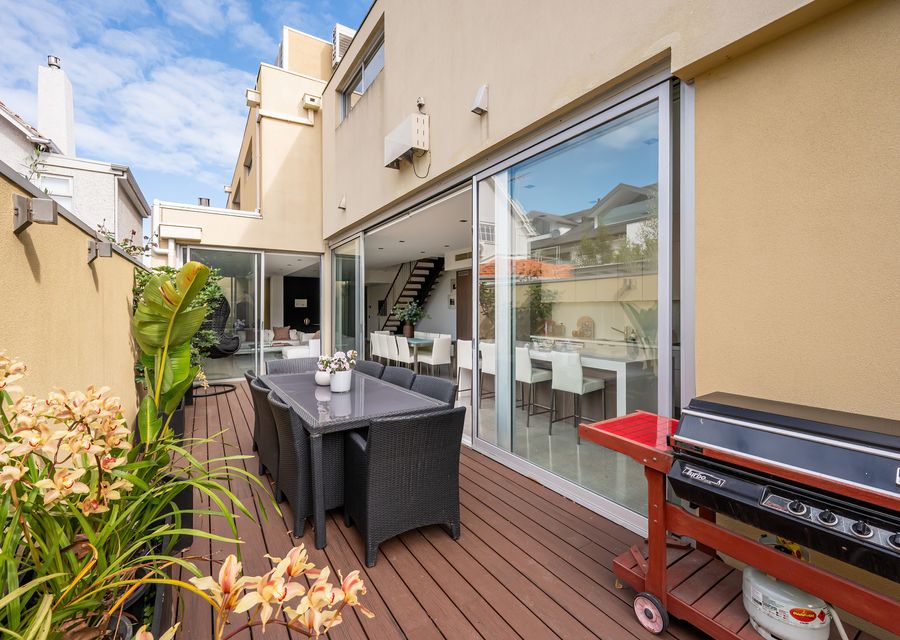 Outdoor decking with seating and BBQ