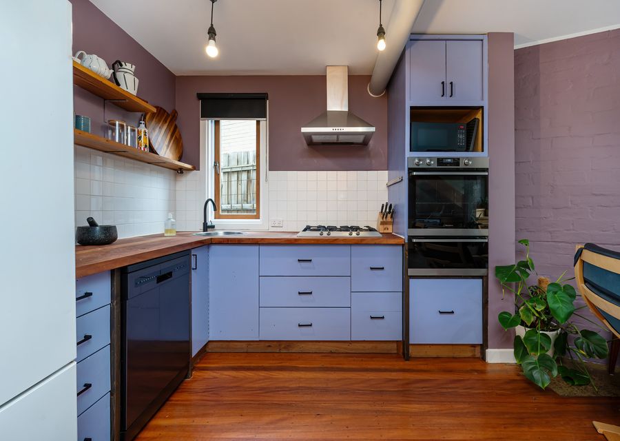 Fully equipped kitchen. Complete with an oven, gas cooktop, dishwasher, and plenty of storage for your stay.