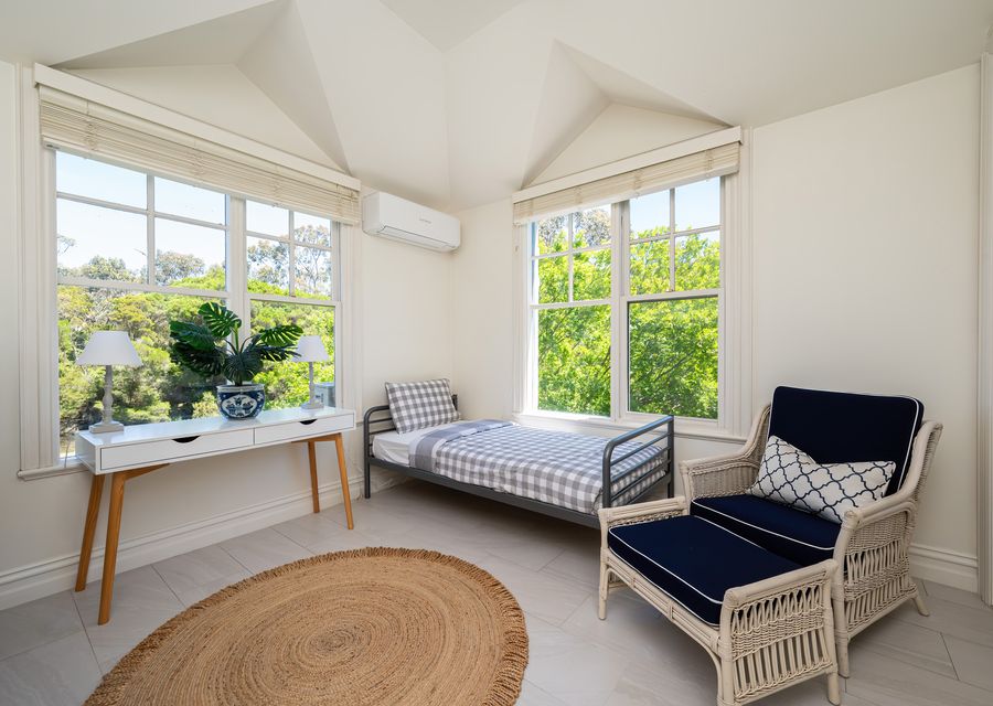 Room with single bunk bed and a standalone single bed