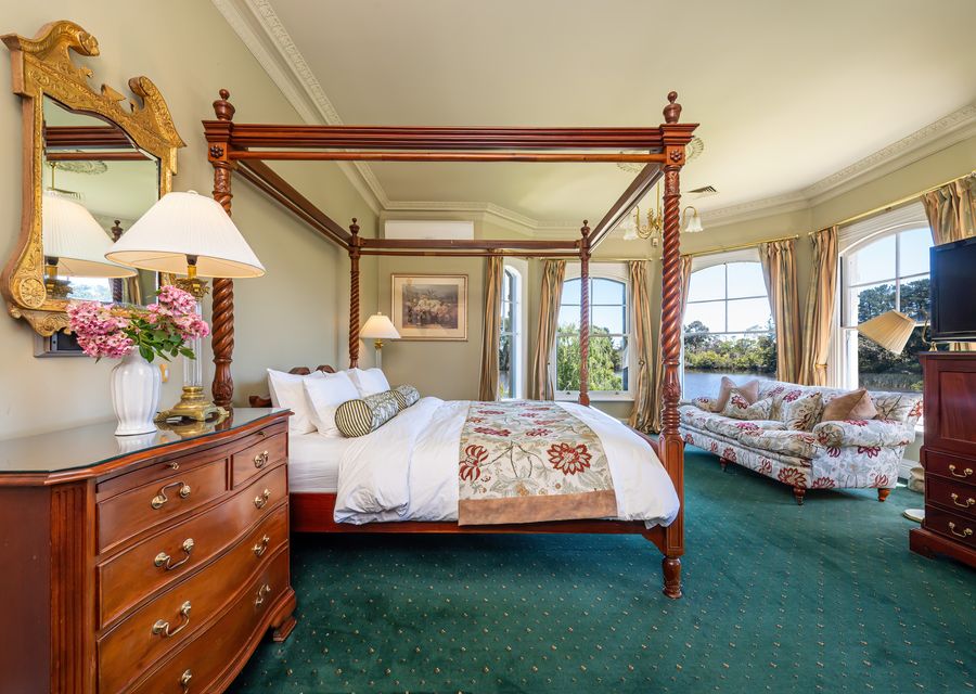 Bedroom one with a king bed 