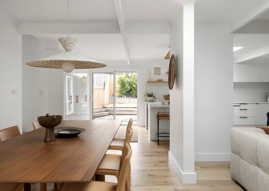 Dining area looking out to the pool 