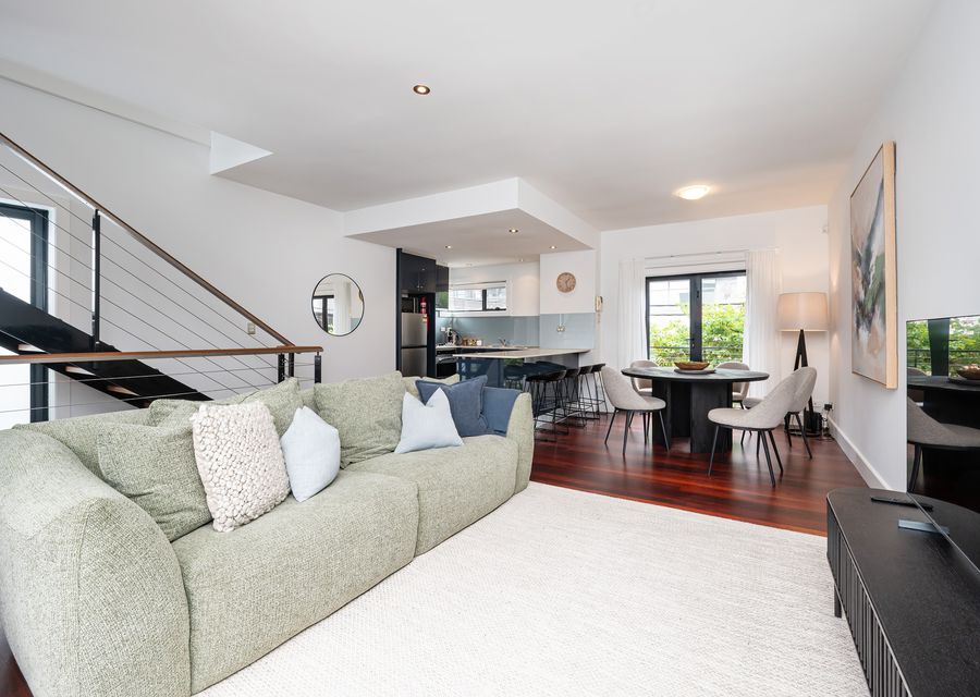 Bright light open plan living dining