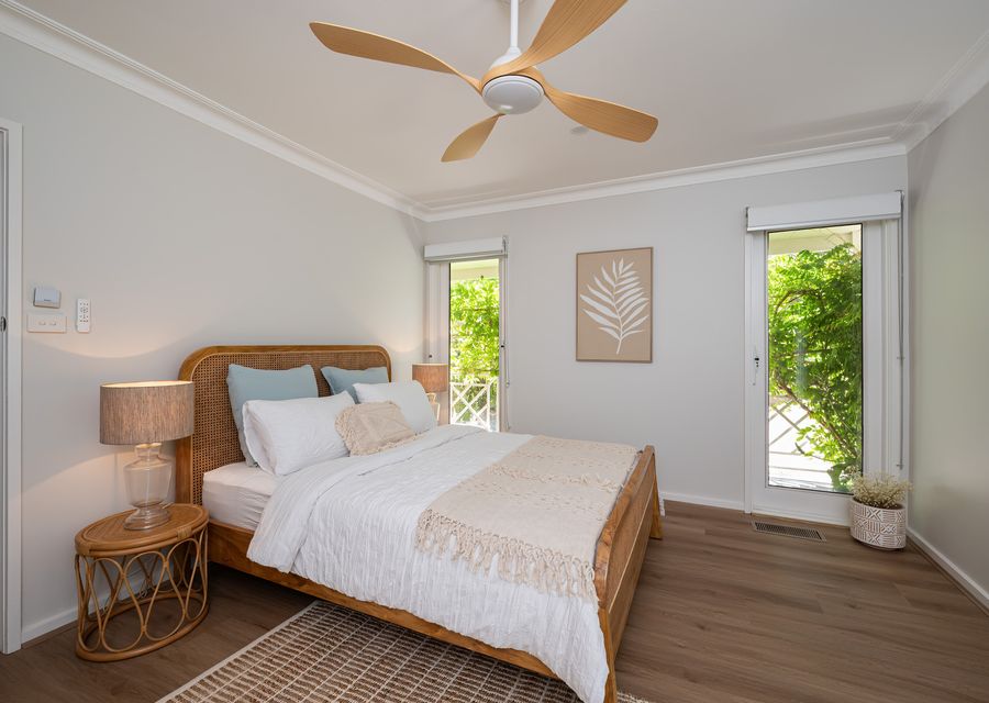 Queen bed bedroom on the main living level