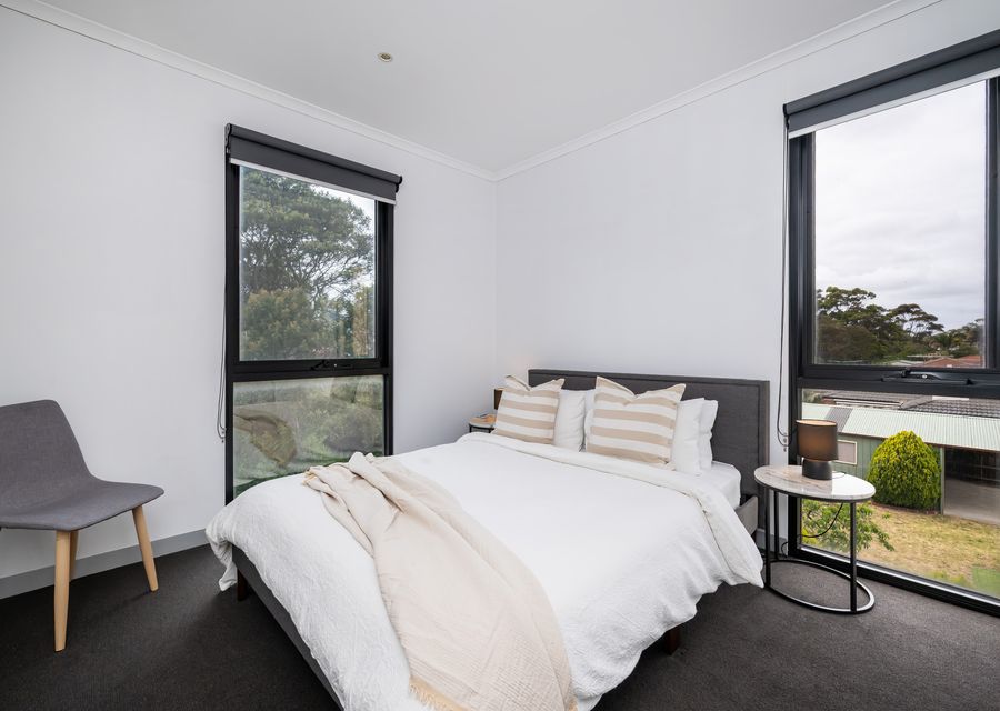 Bedroom one with queen bed 