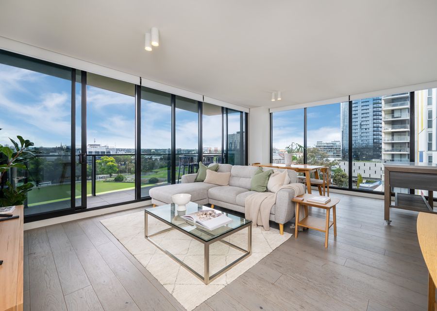 Light and bright open plan living area