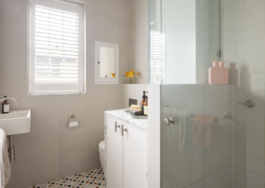 Family bathroom with walk in shower