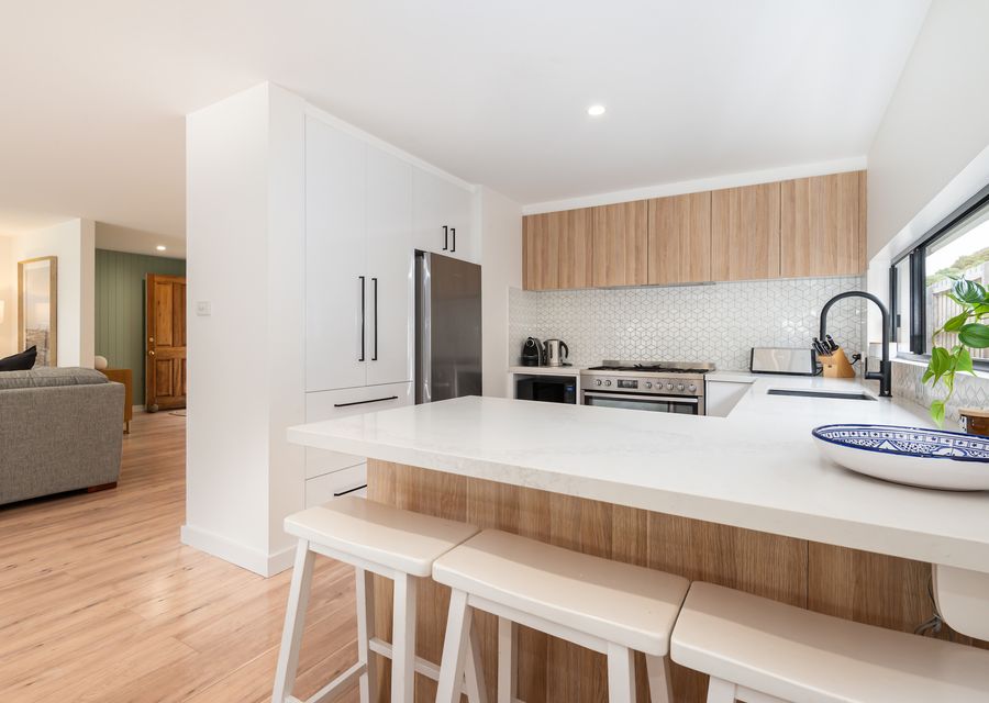 Open plan kitchen and living space