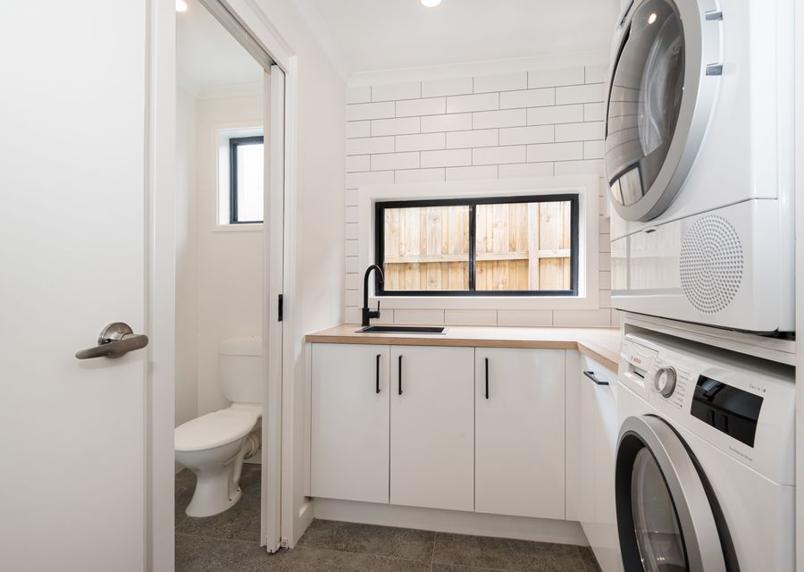 Laundry and powder room