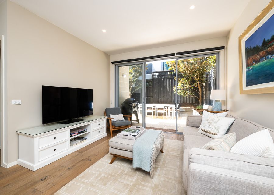 Living room with smart TV