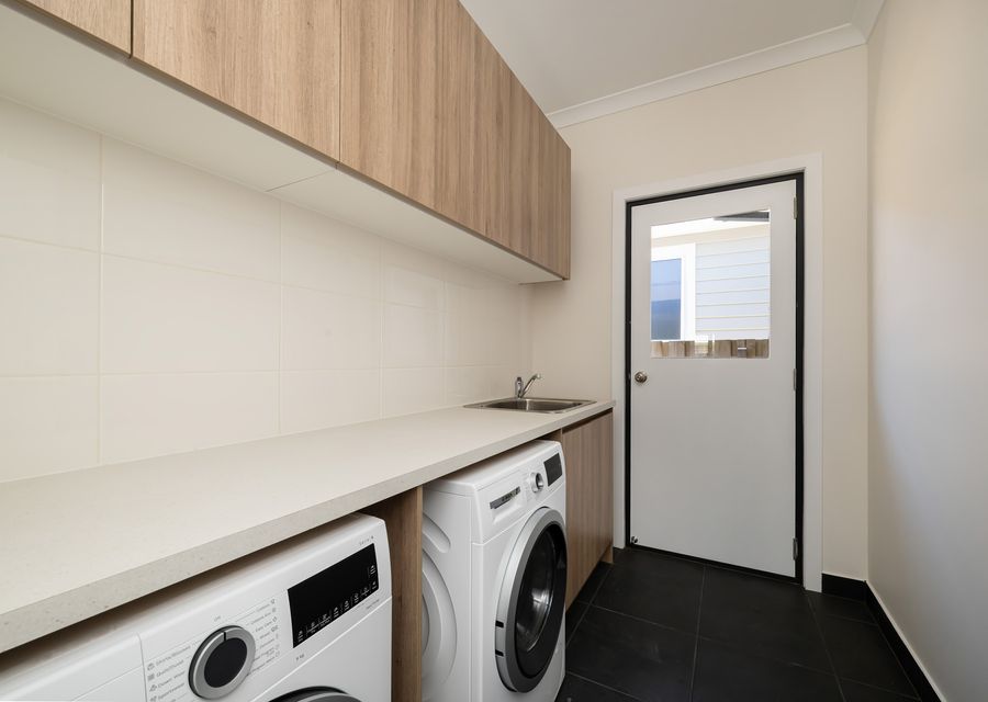 Washer and Dryer in the laundry area 