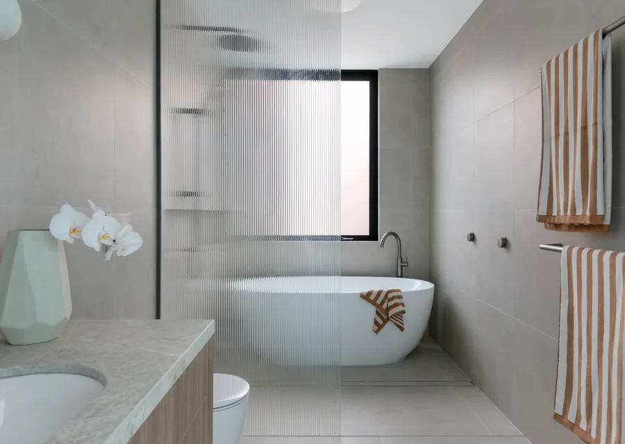 Family bathroom with bath, shower and toilet 