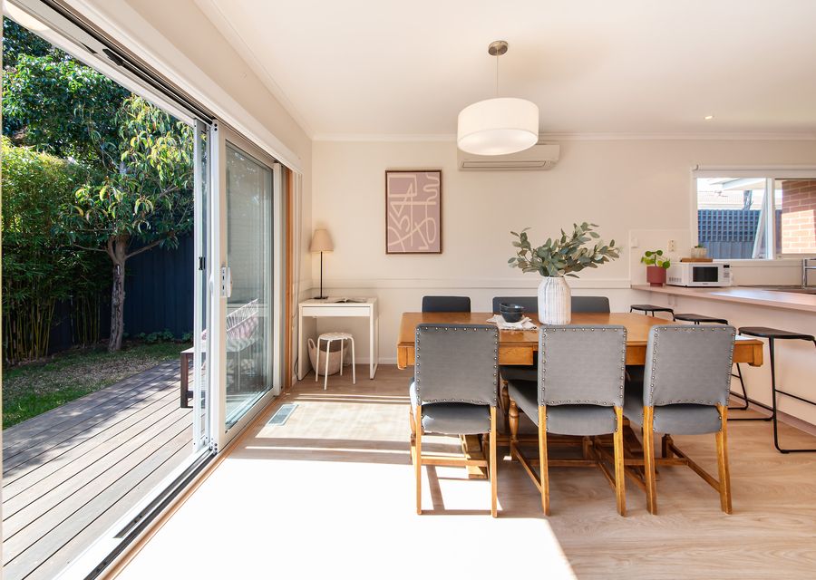 Dining with garden views