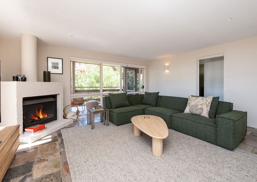 Lounge and fireplace