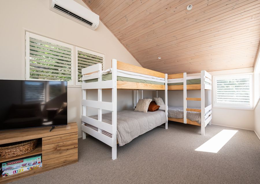Bedroom with two bunk beds