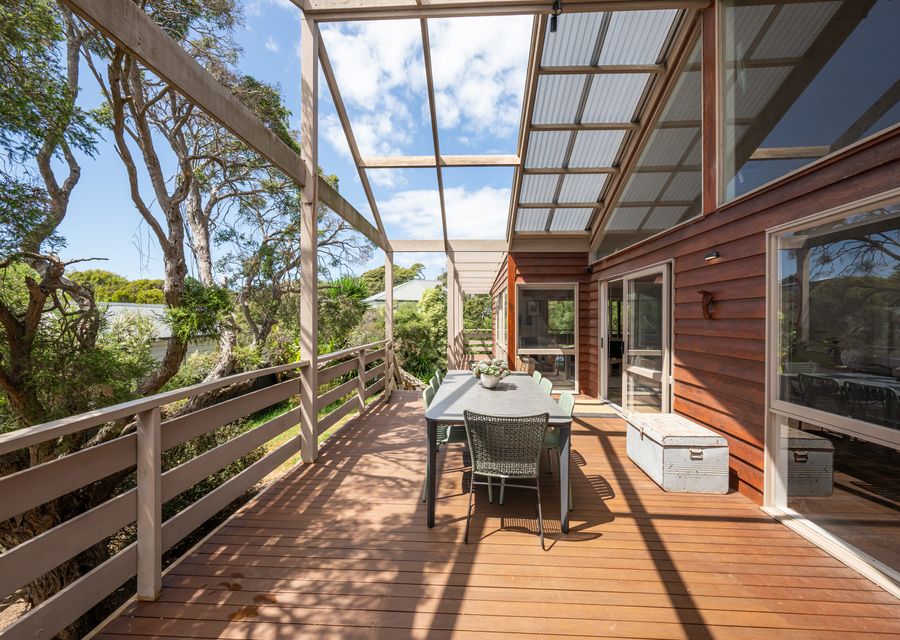 Balcony with outdoor dining area 