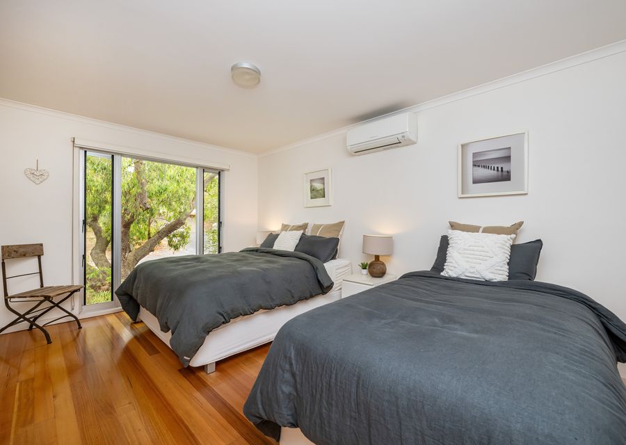 Queen bed and king single bed