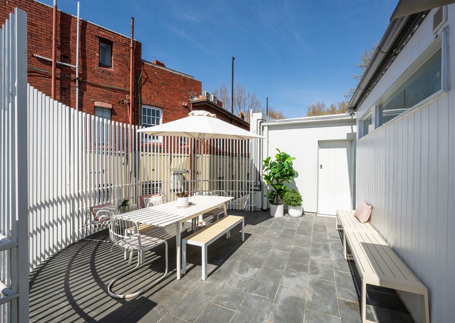 Private outdoor dining area
