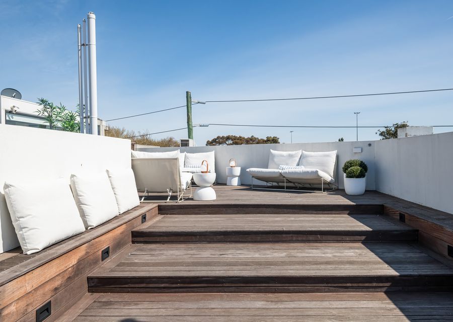 Spacious rooftop terrace