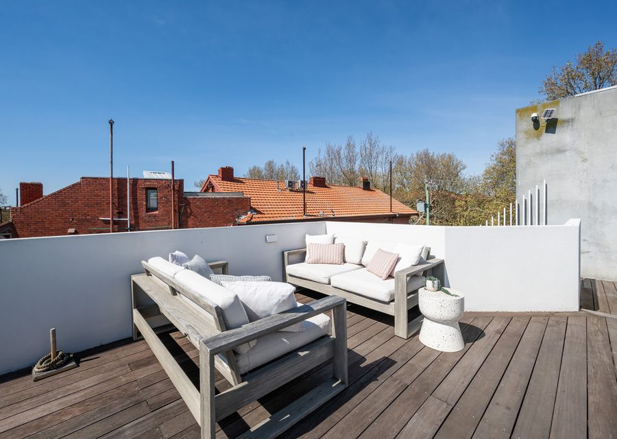 Rooftop seating area