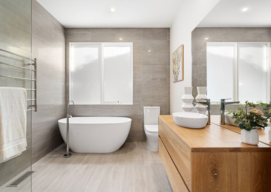 Full bathroom with tub 