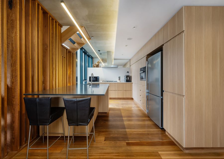 Open plan modern kitchen