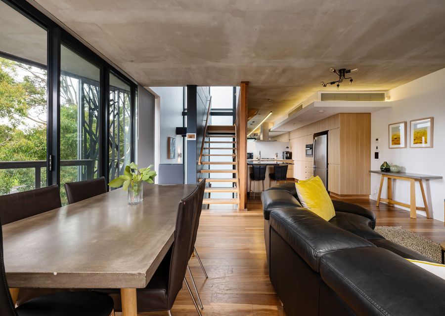 Open plan well equipped kitchen, Dining area adjacent to Living room