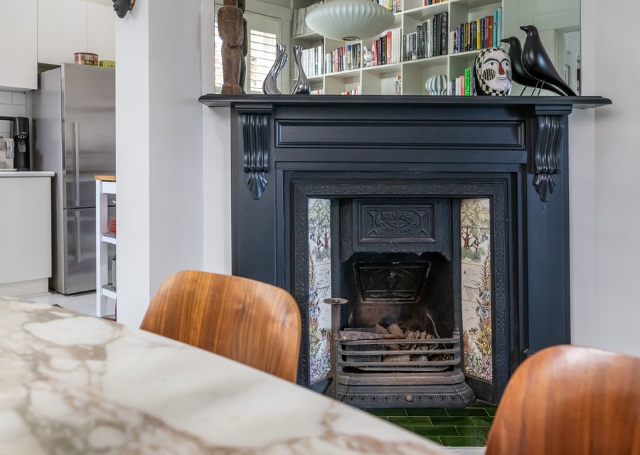 Beautiful ornamental fireplace
