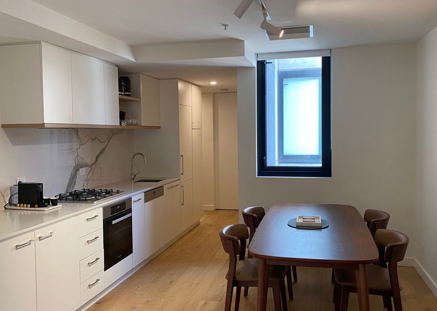 Modern kitchen and dining space with everything needed for a convenient stay.