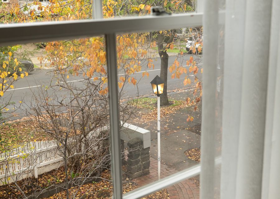 A bright outlook overlooking the local streetscape.