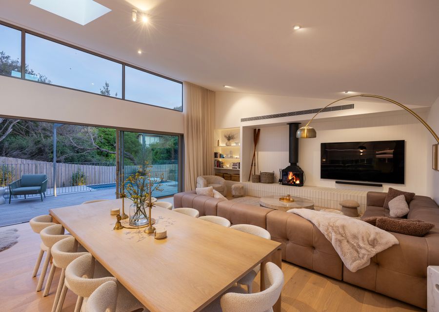 Open Lounge and Dining looking out to pool 
