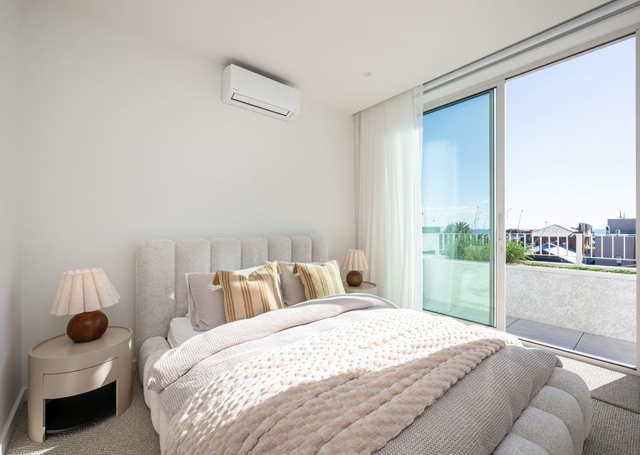 Master bedroom with queen bed
