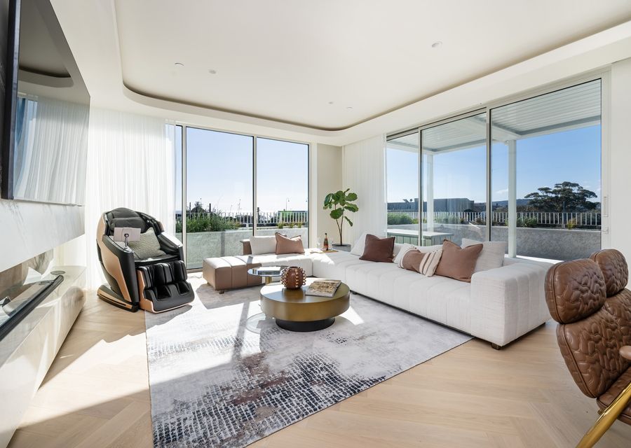 Living room with a smart TV