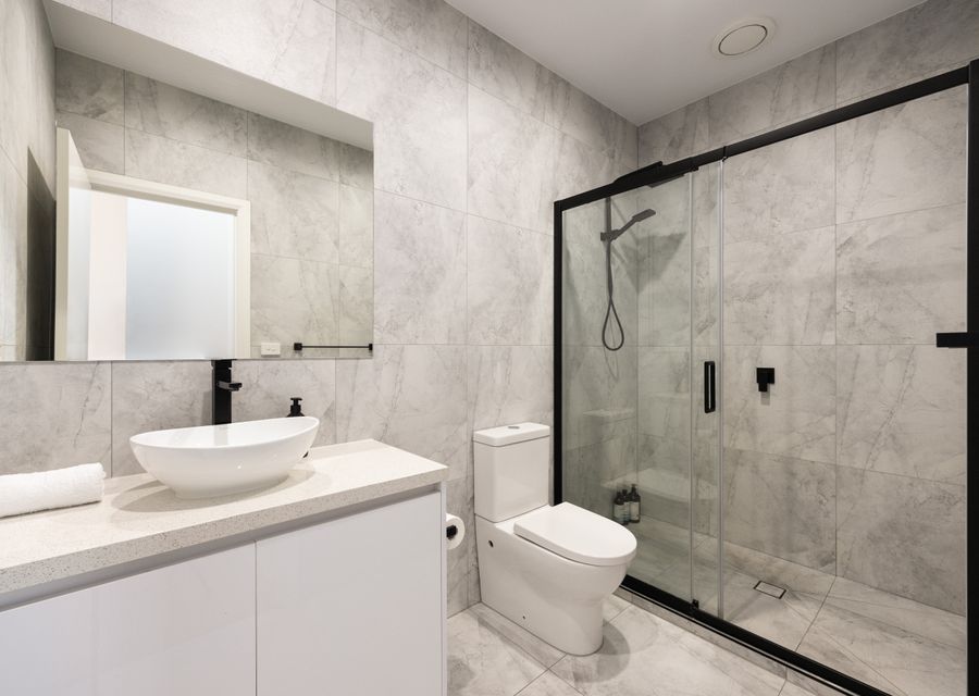 Bathroom with walk-in shower