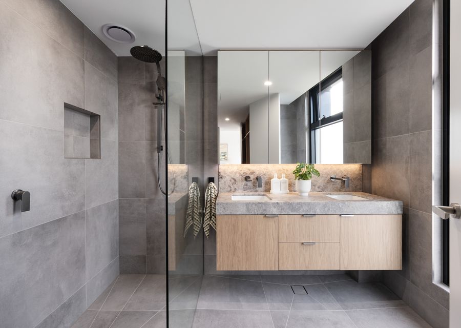 Bathroom with walk-in shower