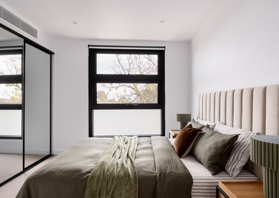 Bedroom with built-in wardrobe