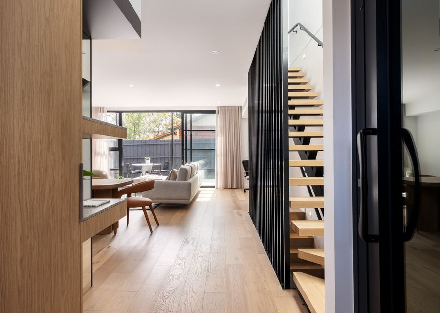 Entry and living area