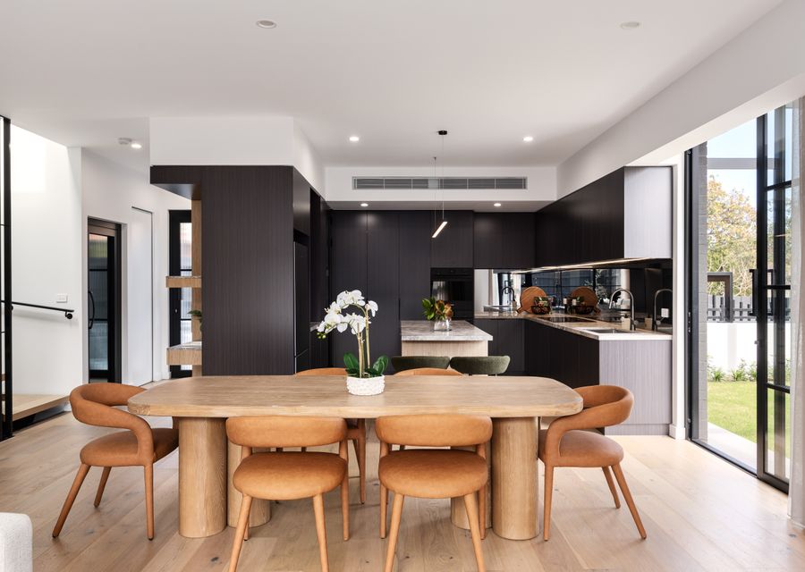 Dining area and kitchen