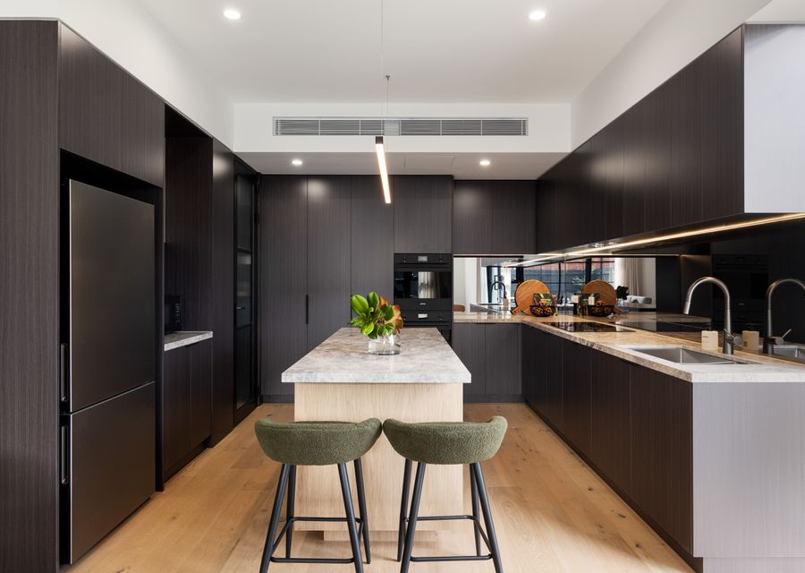 Modern kitchen with island bench
