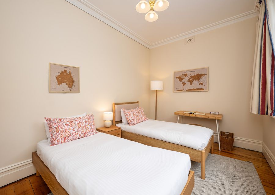 Comfortable twin beds for a restful stay