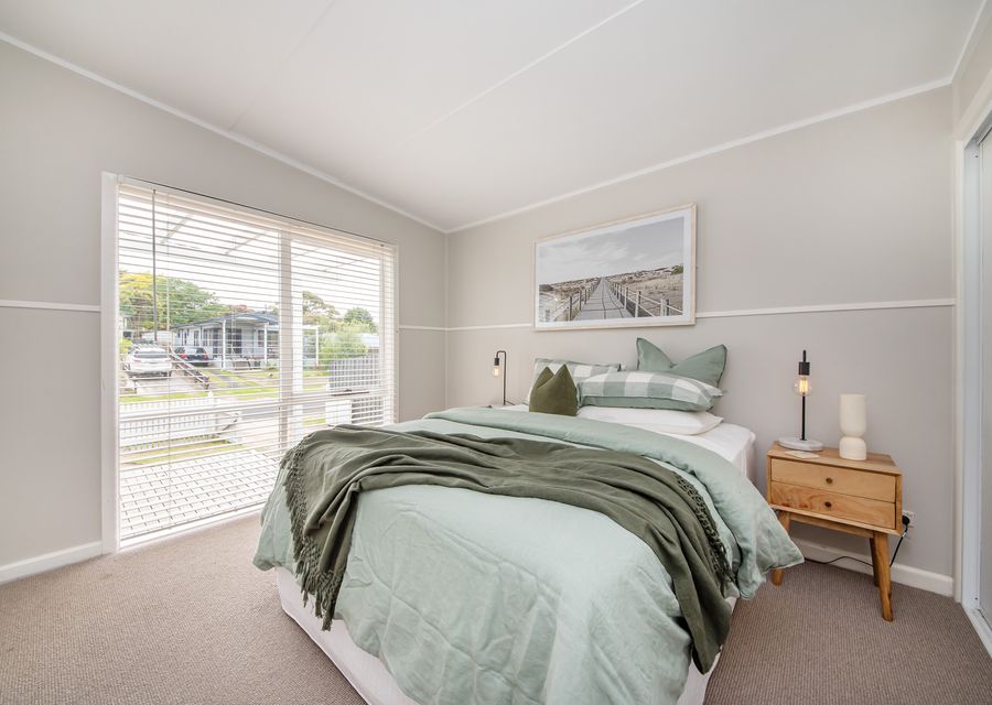 Master bedroom with queen bed