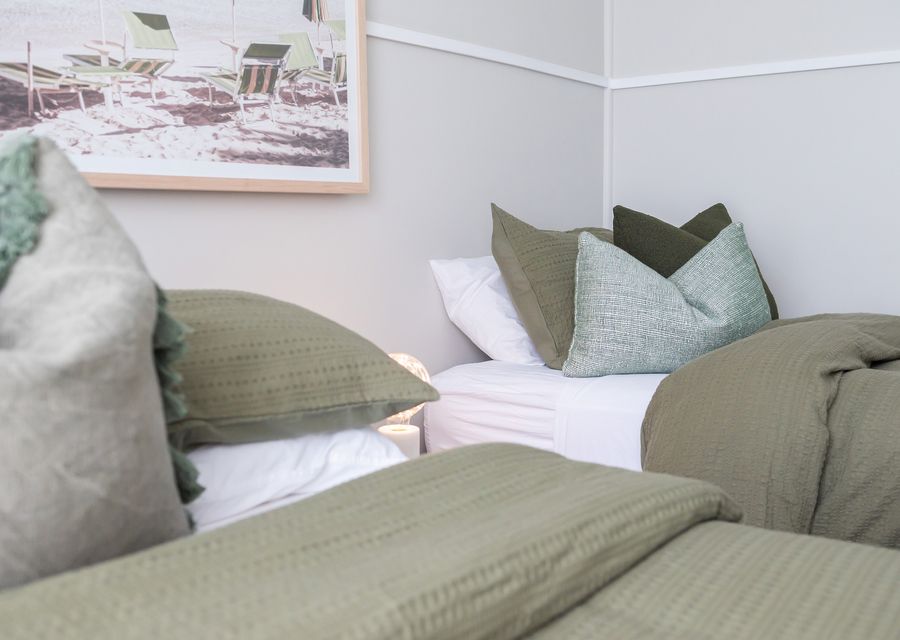 Enjoy the plush pillows and cosy beds.