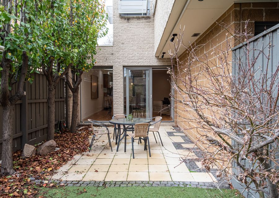 North facing courtyard