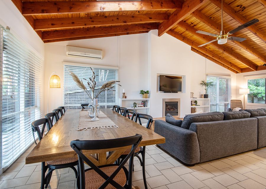 Open plan living and dining with dining to seat 10 guests