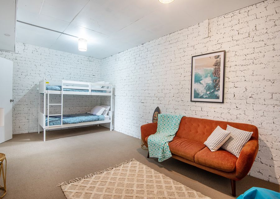 Bedroom four or second living and games room with single bunk 