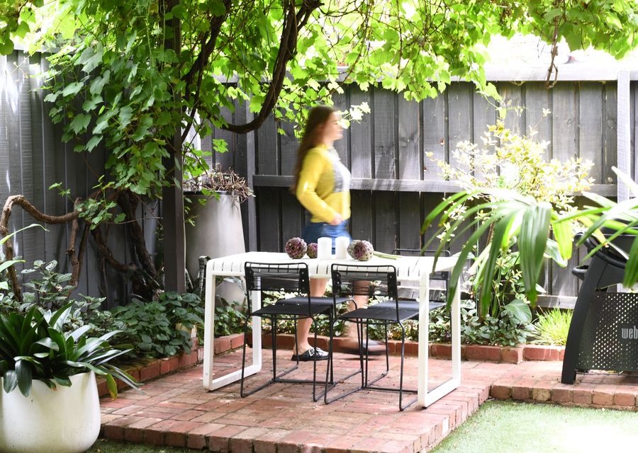Private back courtyard