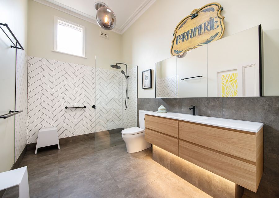 Family bathroom with large walk in shower