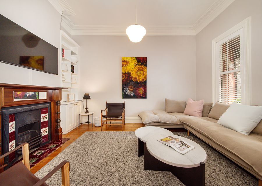 Living room with smart TV
