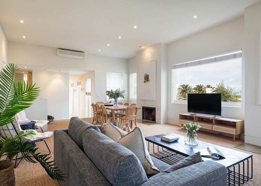 Living room with smart TV